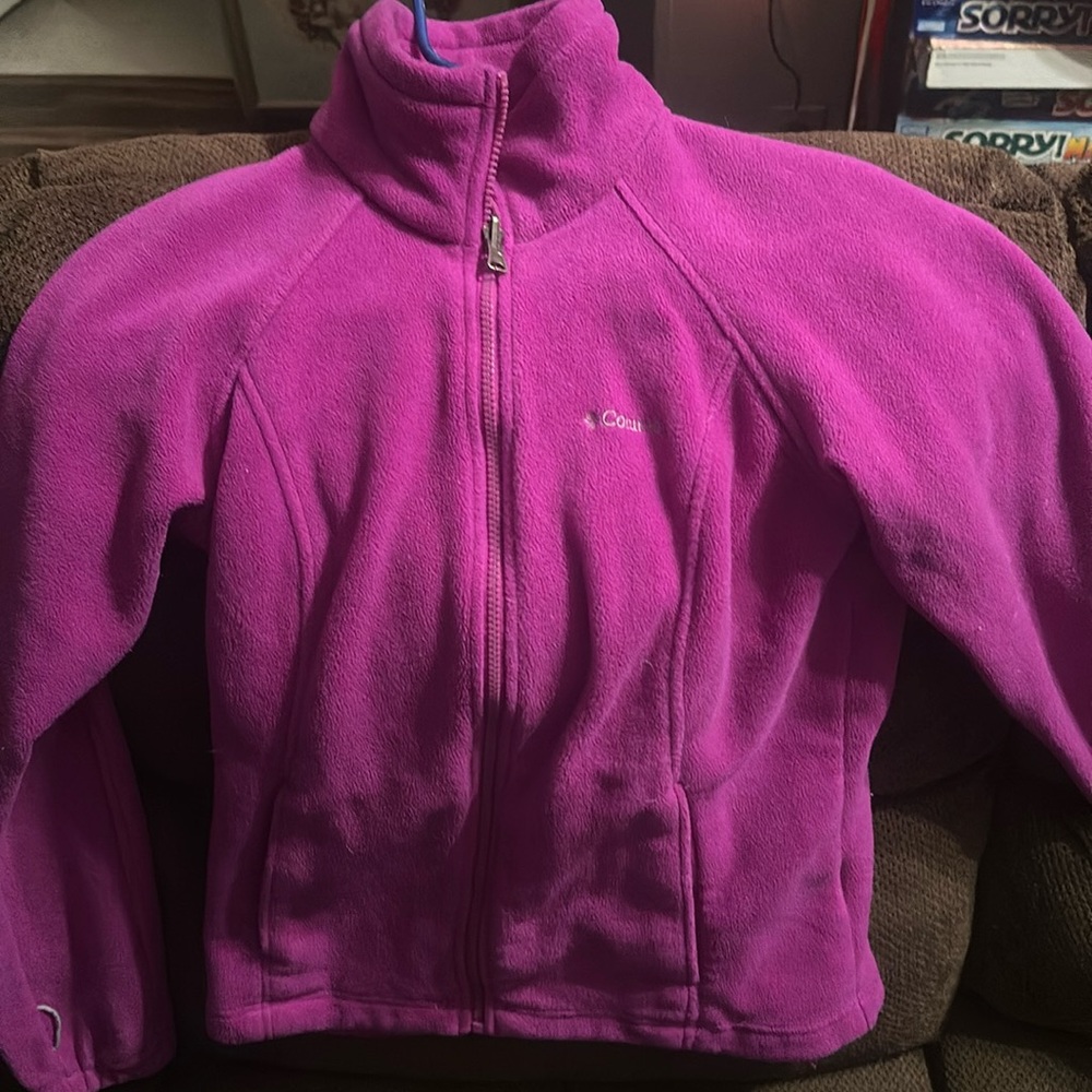 Medium Pink Women’s Columbia Sweatshirt Jacket